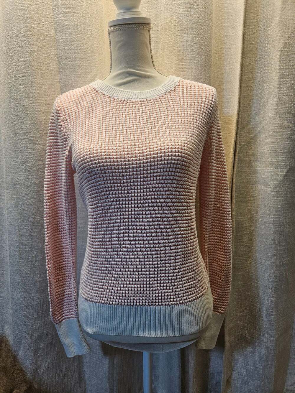 Victoria's Secret Pink Waffle Knit Crew Neck Sweater